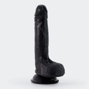 Crushious Dildó Erős tapadókorong, ultra-rugalmas 19 cm fekete