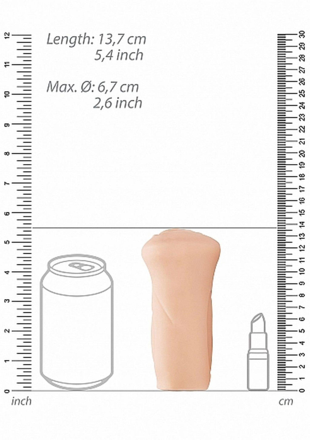 Maszturbátor önkenéssel vízálló 12 cm hús színű - Image 4