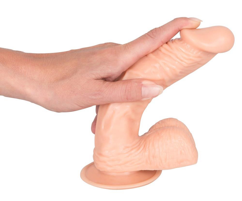 Dildó Rugalmas, tapadókorongos 20 cm bőrszínű - Image 9