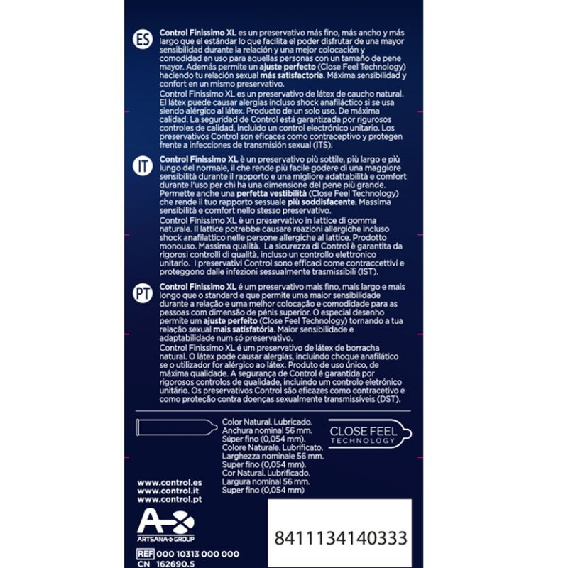 CONTROL Finissimo XL – prémium óvszer 12 db-os kiszerelésben - Image 2