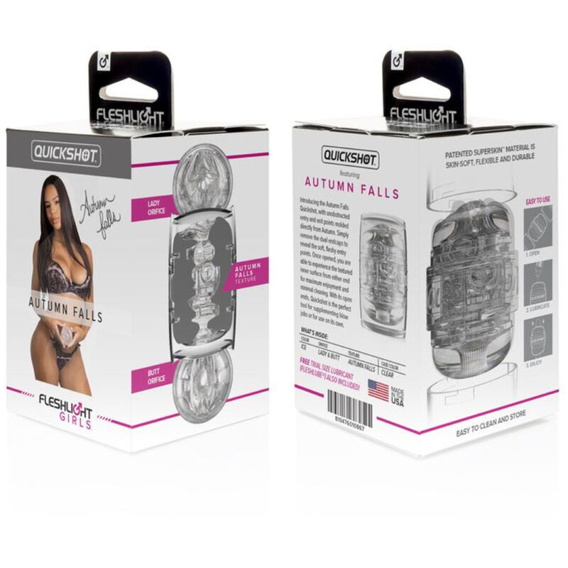 Fleshlight Quickshot Autumn Falls kompakt dupla maszturbátor - áttetsző - Image 7