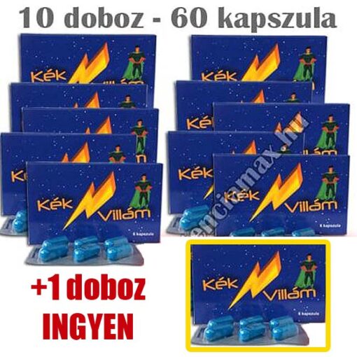 10 doboz kék villám potencianövelő + 1 doboz ajándék